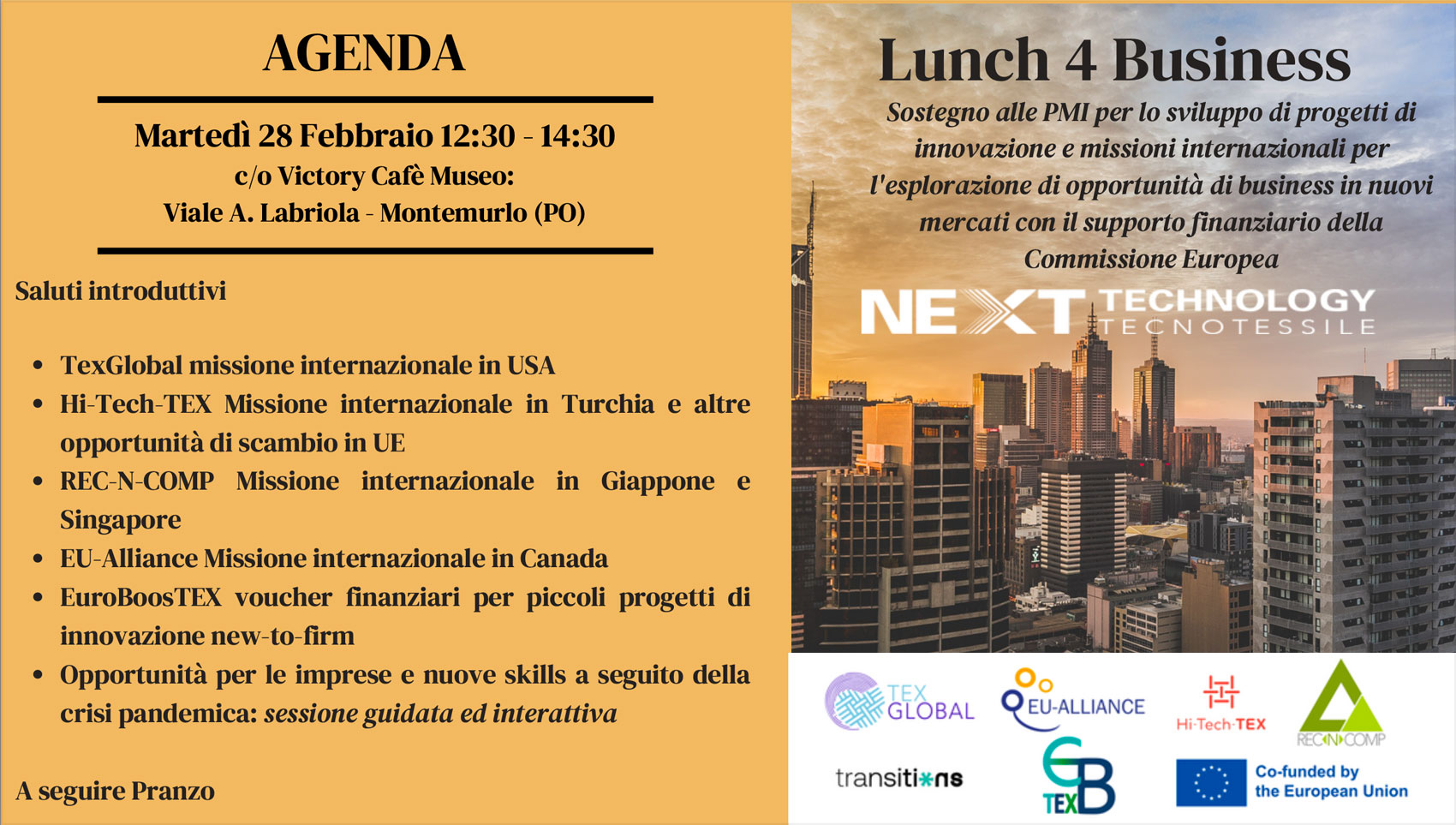 Agenda Lunch for Business - Next Technology Tecnotessile